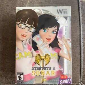 Rare Nintendo Wii Atrévete A Soñar Slang Snap Karaoke Game w/ USB Microphone